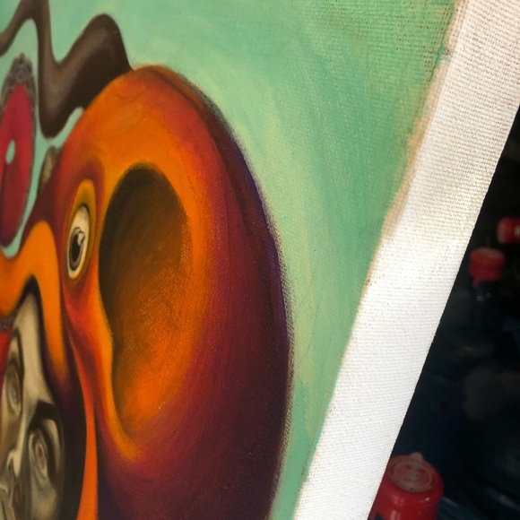 36”x36” Oil on Canvas Octopus Couture Original Art - Picture 10 of 12